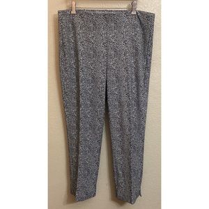 Chico's Herringbone Slimming/Lengthening Pull On Pants Stretch Chicos 2R = US 12